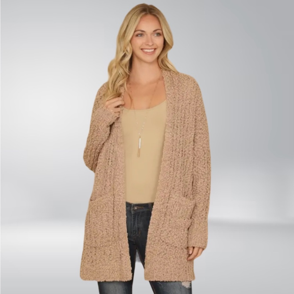 Popcorn Cardigan with Pockets